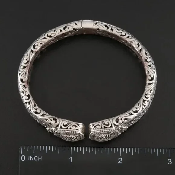 Gorgeous Sarda Sterling Scrollwork Bracelet - Picture 2 of 4